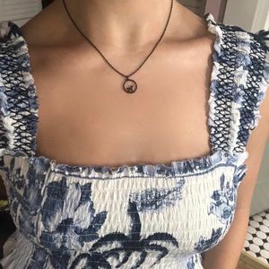 Deer hoop/circle necklace